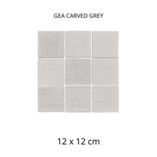 Load image into Gallery viewer, GEA CARVED GREY 12X12