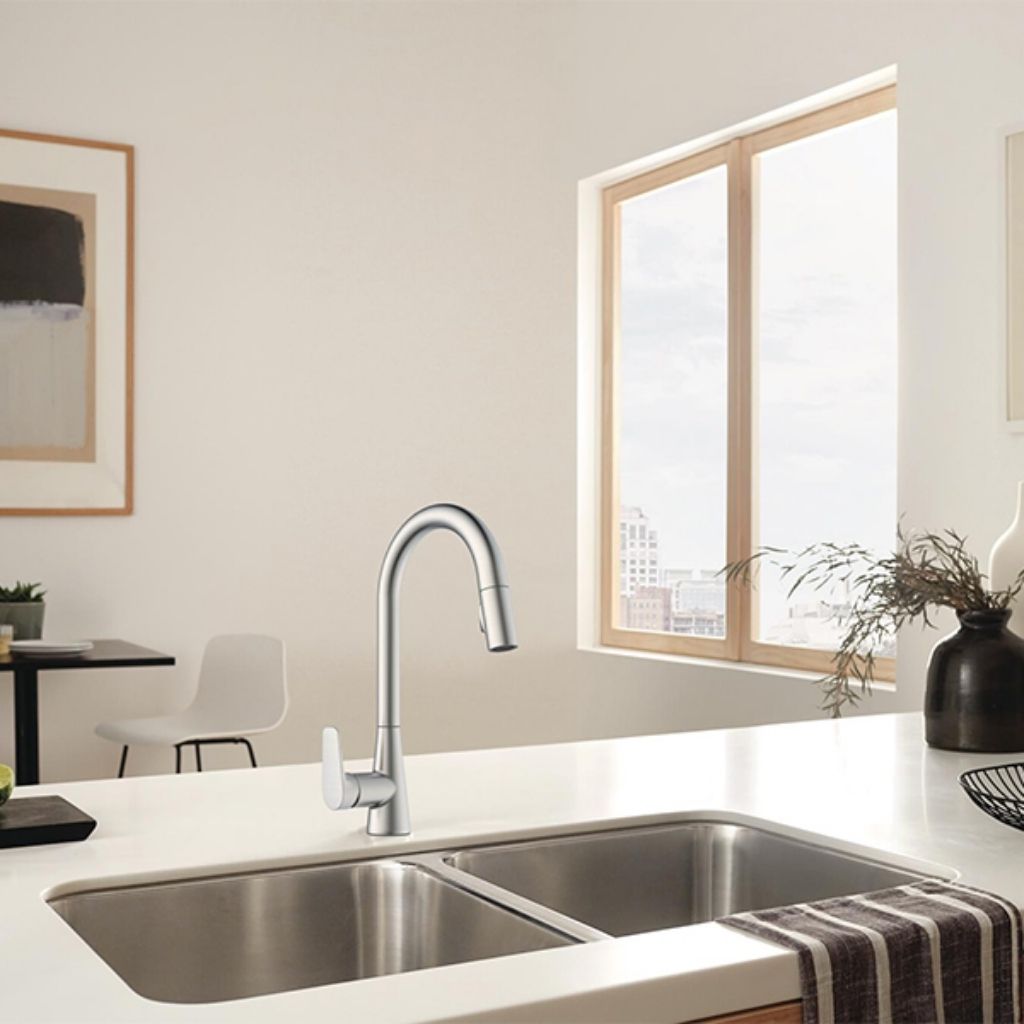 GRIFERIA DE COCINA IXA JIVE MONOMANDO EXTRAIBLE PULL DOWN 91355-SS