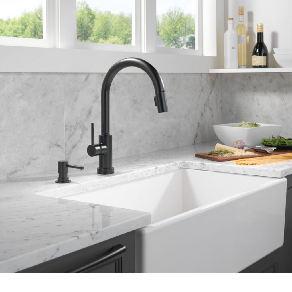 DISPENSADOR DE JABON TRINSIC RP100734BL NEGRO MATE