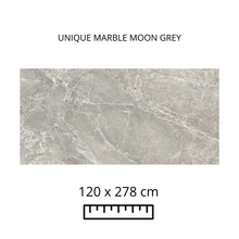 Load image into Gallery viewer, UNIQUE MARBLE MOON GREY 120X278
