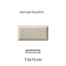 Load image into Gallery viewer, Bisel Light Grey Brillo 7.5x15
