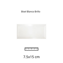 Load image into Gallery viewer, Bisel Blanco Brillo 7.5x15
