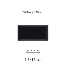 Load image into Gallery viewer, Bisel Negro Mate 7.5x15
