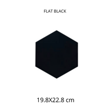 Load image into Gallery viewer, HEXAGONAL FLAT BLACK 19.8X22.8
